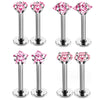 3mm Crystal Star Labret Piercing Stud Set Lip Ring Bulk Tragus Earring Flat Helix Stud Cartilage Jewelry Pack Lobe Earring Lot - Image 13