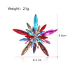 Christmas Shiny Crystal Brooch Star Shape Colorful Snowflake Pin Men and Women Accessories Holiday Gift - Image 3