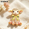 Chinese Zodiac Sheep Brooch Blue and White Porcelain Rhinestone Enamel Ram Lapel Pin Animal Jewelry Gift for Women Collector - Image 26