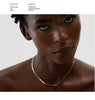 Geometric Square Cubic Zirconia Drop Snake Chain Collar Necklace Golden Jewelry Pvd Bulk Price - Image 12