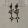 Neptune earrings grunge jewelry y2k alt goth edgy punk star silvery dangly - Image 2