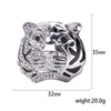 Rhinestone Tiger Head Brooches for Women Unisex Pearl Bear Pins Wolf Lapel Pins Banquet Party Backpack Gifts Jewelry Accessories - Image 7