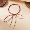 Vintage Red Velvet Bowknot Choker Necklace for Women Elegant Weave Knotted Bowknot Long Rope Layered Chain Y2K Sexy Jewelry Gift - Image 6