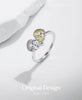 MODIAN 925 Sterling Silver Romantic Hearts Ring Delicate Water Drop CZ Stone Finger Ring For Women Wedding Fine Jewelry Gift