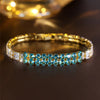 Charm Female Blue Zircon Stone Round Bracelet Cute Gold Color Adjustable Summer Wedding Jewelry For Women - Image 7