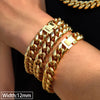 Cuban Chain Men Bracelet Classic Stainless Steel 6-12mm Width Chain Bracelet For Men Women Jewelry Gift - Image 10