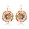 Badu Colorful Round Beaded Drop Earrings For Women Handmade Bohemia Beads Crystal Big Earrings Jewelry Gifts - Image 15