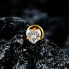 Titanium 16G Heart CZ Threaded Labret 3mm/4mm/5mm CZ Cartilage Tragus Helix Nose Stud Piercing Jewelry - Image 3