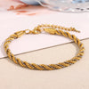 Mixed Color Clip Beads Twisted Bracelet Anklet Chain Pvd Plated Stainless Steel Women Jewelry Accessory - Image 6