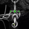 Vintage imitation gemstone dragon sword pendant necklace accessories stainless steel chain party birthday gift amulet - Image 4