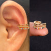 Cubic Zirconia Ear Cuff Clip On No Piercing Wrap Earring - Image 13