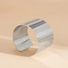 Punk Hiphop Wide Smooth Open Bangles Bracelet For Women Men Statement Alloy Bangle Jewelry Accessories Manchette - Image 6