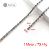 1 Meter Vintage Stainless Steel Men Punk Twist Rope Chain Necklace Bracelet for Bags Jewelry Finding Accessories - Image 9