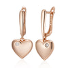 Heart Drop Earrings for Women Zircon With Rose Gold Color Modern Party Wedding Daily Jewelry - Image 6