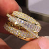 Full-Coverage Cubic Zirconia Band Ring in Gold-Tone or Silver-Tone - Image 1