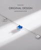 Modian 925 Sterling Silver Square Blue Zircon Capricornus Necklace Pendant Charm Birthstone Fine Jewelry For Women Gift
