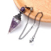 Stone Crystal Pendulum Necklaces Hexagonal Cone Crushed Stone Amethysts Rose Quartz Chakra Pendant Jewelry Accessories - Image 6