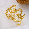 Stainless Steel Cuff Bracelets For Women Gold Plated Evil Eye Zircon Wavy Shell Flower Open Bangle Jewelry - Image 6