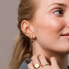 Multicolor Zircon Water Drop Small Hoop Earrings for Women Stainless Steel Pendant Piercing Earrings - Image 4