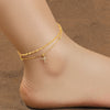 Silver Shining Double-layer Cross Ankle Chain Women Lady Ankle Bracelet Prom Foot Party Jewelry Gifts - Image 1