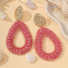 Big Water Drop Shape Drop Earrings For Women Colorful Beads Handmade Threading Crystal Long Earrings Jewelry Gift - Image 20