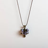 Adjustable Ceramic Bead Necklace with Leaf Pendant and Wax Cord - Image 5