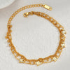 Stainless Steel Star Moon Sparkling Zircon Bracelet Geometric Double Layer Bracelet Party Gift Women Jewelry - Image 5