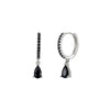 Multicolor Zircon Water Drop Small Hoop Earrings for Women Stainless Steel Pendant Piercing Earrings - Image 7