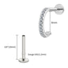 Titanium C-Shaped Hoop Earring with CZ 16G Dainty Half Circle Open Hoop Helix Earlobe Piercing Jewelry - Image 17
