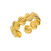 Seashell and Starfish Open Ring in 316L Stainless Steel Adjustable - Image 18