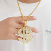 Playing Card and Dollar Sign Pendant Necklace Hip Hop Style 60cm - Image 4