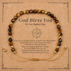 4 mm Beaded Bracelet with Braided Adjustable Cord - Image 3