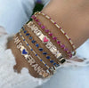 Thin Colorful CZ Paved Gold Color Bangle For Women Micro Paved Cubic Zirconia Sparking Jewelry - Image 5