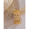 Distinctive Stainless Steel Oval Hollow Wide Wrist Cuff Bracelet Bangle Metal Exaggerated Jewelry Gift - Image 2
