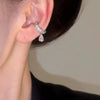 Stainless Steel Zircon Star C Shape Clip Earrings for Women Crystal Ear Cuff Without Piercing Girl Sweet 2000S Jewelry - Image 4