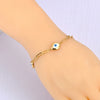 Stainless Steel Chain Link Blue Eyes Bracelets for Women Pvd Plated Jewelry Unisex - Image 6