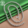 Gold 18 Inch 6mm Beads Chain Necklaces For Woman Mens Party Birthday Wedding Engagement Charm Jewelry - Image 5