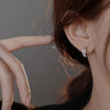 Round Hoop Earrings with Stone Accents in Gold-Tone Silver-Tone and Rose Gold-Tone - Image 1