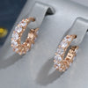 Cubic Zircon Hoop Earrings For Women Rose Gold Color Jewelry Accessories - Image 1