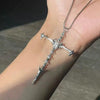Gothic Punk Cross Pendant Necklace For Women Men Vintage Unisex Silver Hip-Hop Chain Accessories - Image 1