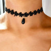 Vintage Black Lace Heart-Shape Artificial Pearl Pendant Necklace Female Women Sexy Simple Choker Ladies Party Jewelry - Image 5