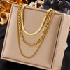 Meyrroyu 316L Stainless Steel Hip Hop PunkVintage Multilayer Coin Pendant Necklace For Women Double Layer Chain Necklace Jewelry - Image 8
