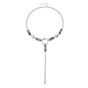 Square Black Crystal Irregular Y-shaped Necklace Punk Style Jewelry Accessories - Image 5