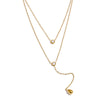 Thin Stainless Steel Double-Layer CZ Zirconia Chain Dainty Pendant Necklace for Women Delicate Jewelry - Image 8