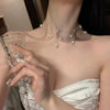 White Pearl Necklace with Adjustable Length - Image 1