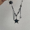 Gothic Punk Y2K Vintage Metal Black Star Pendant Necklace For Women Men Lovers Hip Hop Emo Charm Accessories Grunge Jewelry Gift - Image 1
