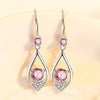 Zircon Water Drop Earrings For Women Silver Color Long Dangle Hanging Earring Female Wedding Ear Jewelry Gift - Image 27