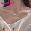 Silver Pendant Necklaces Shining Snowflake Crystal Zircon Necklace for Women Girls Wedding Party Jewelry Gift - Image 5
