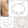 Dainty Silver 2 Layer Cubic Zirconia Anklet Gold Plated Summer Beach Jewelry Gift For Women Daily Birthday Gift - Image 6