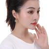 Star Gold Color Geometric Hoop Earrings For Women Zircon Female Drop Earrings Engagement Elegant Jewelry - Image 6